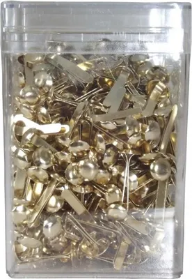 Produktbild von 500 Rundkopfmusterklammern gold  17 mm