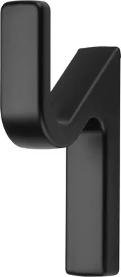 Produktbild von SOTECH Garderobenhaken ANGOLO Höhe 76 mm x Breite 14 mm Schwarz matt aus Zinkdruckguss