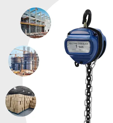 Produktbild von Handkettenzug - Kettenzug - Tragfähigkeit 1 Tonne - Hubhöhe 4 m - G80-Kette - Manganstahl - Doppel-Ratschenbremse
