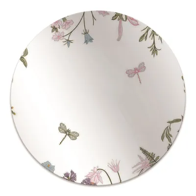 Produktbild von Rundmatte - Stuhlunterlage Bürostuhlunterlage - Rund Ø 100 cm - Bodenmatte - Fußmatte - Frühlingsblumen