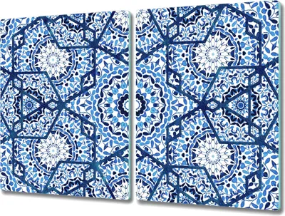 Produktbild von Coloray Schneidebrett Herdabdeckplatte 2x40x52 cm Kochplattenabdeckung Küchenbrett Hackbrett - Geometrie