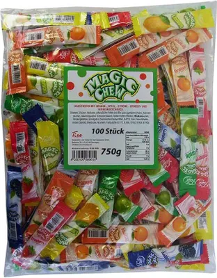 Produktbild von Magic Chew Kaustreifen Wurfmaterial Karneval Fasching 100 Stück 750g