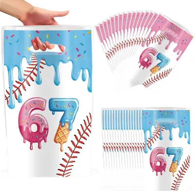 Geschenktüten mit Eismotiv, 30 Stück, 25,1 x 16,5 cm, wiederverwendbar