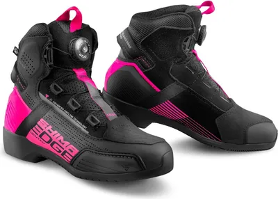 Productafbeelding van SHIMA Edge geventileerde damenmotorfietslaarzen, zwart/roze, maat 40