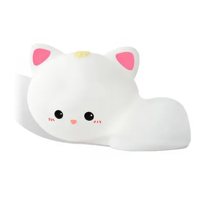Produktbild von LED Katzen Nachtlicht 16 Farben Silikon Nachtlampe USB wiederaufladbar mit Fernbedienung Timer für Kinderzimmer Schlafzimmer Geschenk