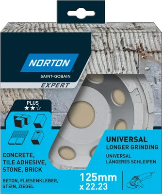 Produktbild von Norton Expert Diamant Topfscheibe CG2 125 x 22,23 mm 2-reihige Ausführung