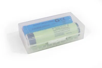 Produktbild von BasicNature Batteriebox für 2 x 18650 Akkus transparent