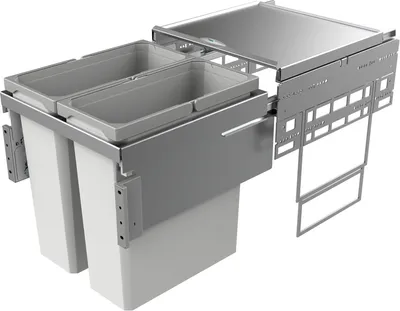 Image de Naber, Cox® Base 2T 450-2. Collecteur de déchets, gris clair, hauteur 460 mm - Poubelles