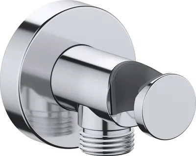 Produktbild von Duravit Wandanschlussbogen mit Brausehalter mit runder Rosette