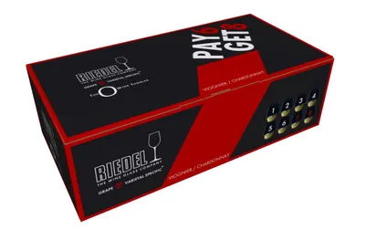 Immagine prodotto di Riedel Vorteilsset 8 Gläser RIEDEL "O" KAUF 8 ZAHL 6 VIOGNIER/CHARDONNAY 5414/85 und 1 x Riedel Microfaser Poliertuch und 4 EKM Living Trinkhalme aus Edelstahl