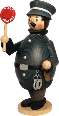 Produktbild von Polizist Max (16cm) Räuchermann von Drechslerei Kuhnert