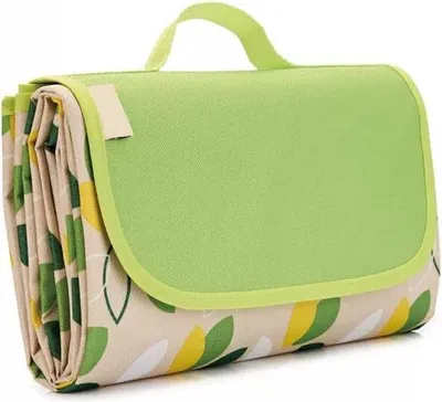 Produktbild von Unyqoos® XXL Picknick- & Stranddecke 189 x 199 cm – wasserdicht, sandabweisend, faltbar, isoliert, waschbar (Polyester/PVC) für Camping, Strand & Garten