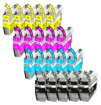 Produktbild von 20er Pack Druckerpatronen 421 421XL kompatibel mit Brother DCP-J1140 J1140DW