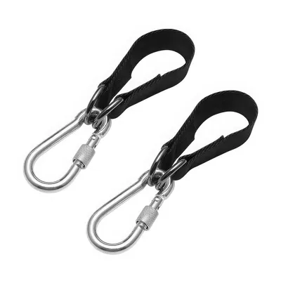 Produktbild von 2er Hängematten-Befestigungsset,Baumschaukel-Gurte,reißfeste Nylon-Aufhängung, tragbares Set mit 2 Karabinern & 2 D-Ringen,für Schaukeln & Hängesessel