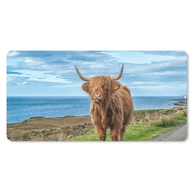 Produktbild von MuchoWow® Mauspad Mousepad Schottische Highlander - Wolken - Landschaft 60x30 cm - Mousepads - Maus Mat - Pad - Mausunterlage - Nachhaltig