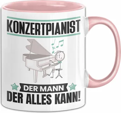 Produktbild von Konzertpianist Tasse Geschenk für Konzertpianist Der Mann Der Alles Kann Geschenkidee zum Geburtstag (Rosa)