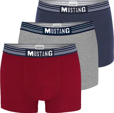 Produktbild von Mustang 3er Pack - Herren Boxershorts aus Baumwolle, Unterhosen für Männer