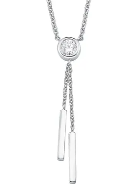 Produktbild von s.Oliver Damen-Kette Collier mit Stäbchenanhänger und Zirkonia