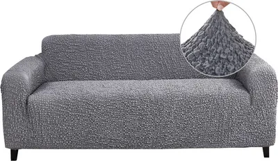 Produktbild von (Hellgrau, Sessel) Stretch-Sofabezug, Jacquard 3D Collection Stretch-Sofabezug, einteiliger formschlüssiger, waschbarer Schoner