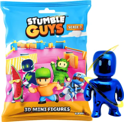 Produktbild von Stumble Guys 3D Sammelfiguren Serie 3 - Figur 22. Orbit (Chrome)