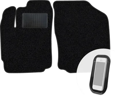 Produktbild von moto-MOLTICO Vorne Fußmatten Auto Velours Autoteppiche Schwarz Automatten Set 2-teilig passend für Daihatsu Sirion 1998-2005
