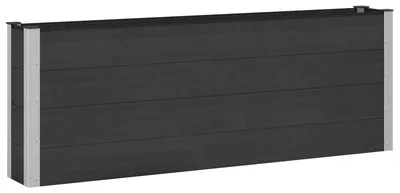 Zdjęcie produktu dla vidaXL Podwyższona grządka, czarna, 200 x 30 x 72 cm, z WPC i aluminium