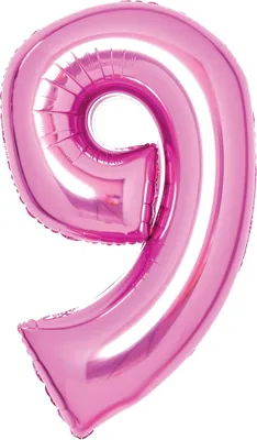 Immagine prodotto di AMSCAN 9914049 Palloncino in foil XL numero 9 - 63 cm, rosa