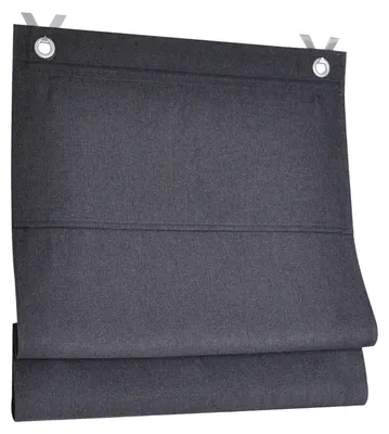 Produktbild von Deco4Me Raffrollo Blickdicht mit Ösen ohne Bohren – Anthrazit, 100 x 130 cm