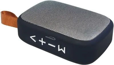 Produktbild von Typhoon TM035 Tragbarer Bluetooth-Lautsprecher mit Stoffbespannung - Schwarz/Silber