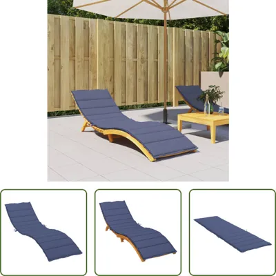 Produktbild von The Living Store Sonnenliegen-Auflage Marineblau Oxford-Gewebe