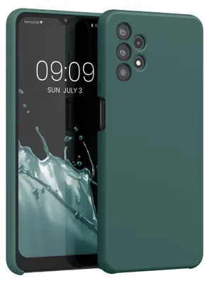 Produktbild von kwmobile Handyhülle für Samsung Galaxy A32 5G Hülle - Case Silikon - Kabelloses Laden - Schutzhülle Cover in Moosgrün