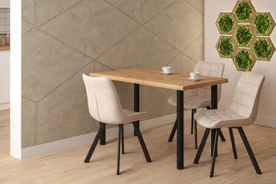 Produktbild von Essgruppe A49, Esszimmer Set , Esstisch mit 3 Stühlen