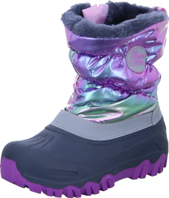 Produktbild von girlZ onlY Kinder-Mädchen-Allwetterstiefel gefüttert Grau-Schwarz-Rosa-Lila, Farbe:grau, EU Größe:29
