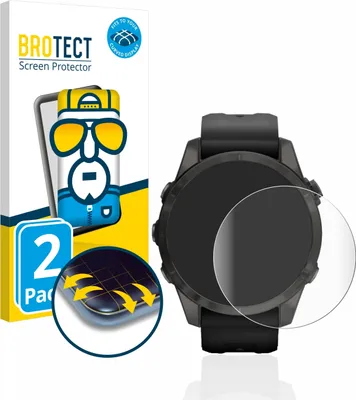 Produktbild von 2x BROTECT Fullscreen Schutzfolie für Garmin Epix Pro (Gen 2) (42 mm) Displayschutz Folie Fullcover Klar Transparent