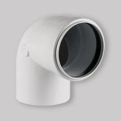 Immagine prodotto di CURVA M/F 90° IN ALLUMINIO CON GUARNIZIONE Ø80 mm