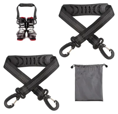 Produktbild von Solidchoice – 2 Stück Skischuh-Trageriemen mit Aufbewahrungstasche