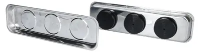 Zdjęcie produktu dla BRILLIANT TOOLS Zestaw taca magnetyczna / miska ze stali nierdzewnej 65 x 226 mm 2 szt - BT691155