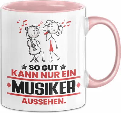 Produktbild von Musiker Geschenk Tasse So Gut Kann Nur Ein Musiker Aussehen Geschenkidee Kaffee-Becher (Rosa)