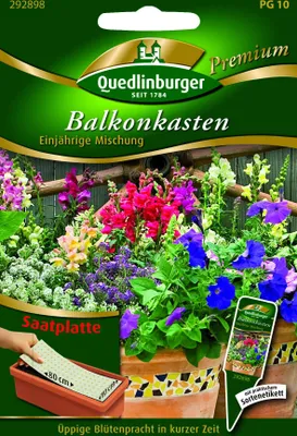 Produktbild von Quedlinburger Saatgut - Balkonkastenmischung Saatplatte - Samen - 292898