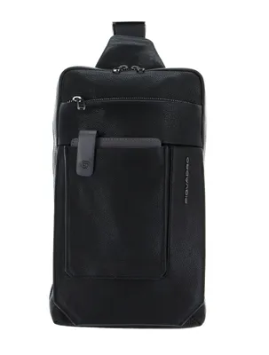 Produktbild von Piquadro Mono Sling Bag With Ipad® Compartment With Anti-Fr 42021190 - Beauty Case, Pouch In Leather
