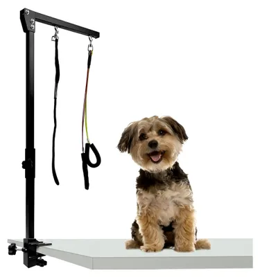 Produktbild von Hundefrisiertischarm, Höhenverstellbar, Faltbarer Tierpflegearm mit Klemme, Zubehör für Hundefriseurtisch, Haustier Frisiertisch
