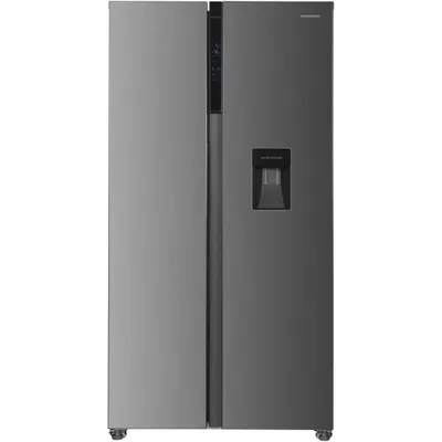 Produktbild von Heinner HSBS-H439NFXWDE++ Side-by-Side Kühlschrank, Wasserspender 439L, No Frost, LED Display, Edelstahl