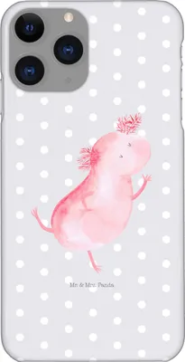 Produktbild von Mr. & Mrs. Panda Iphone 11 Pro Handyhülle Axolotl Tanzen - Grau Pastell - Geschenk, Verrückt, Freundin, gut Gelaunt, Freudig, Handy Case, Premium Kunststoff, Axolot