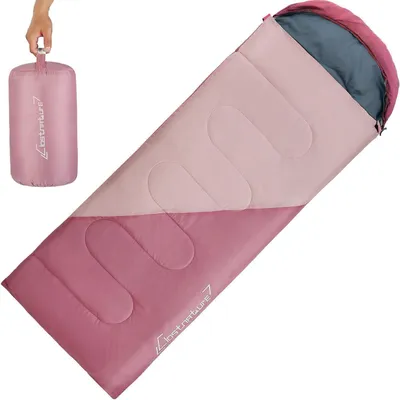 Produktbild von Leichter Deckenschlafsack für Camping & Outdoor, Rosa, 1.3 kg, Komforttemperatur 15°C