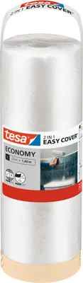 Produktbild von tesa EasyCover Economy Refill L Malerband mit Abdeckfolie 33m x 1400mm
