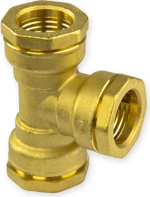 Produktbild von Messing T-Stück Verschraubung 63mm Abzweig PE Rohr