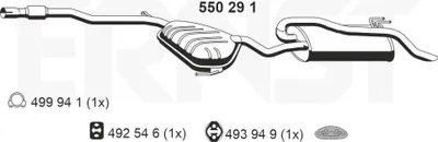 Produktbild von ERNST 550291 Endschalldämpfer für FIAT BRAVO I (182) Auspuff