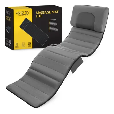 Produktbild von 4FIZJO LITE Massagematte für Nacken und Rücken, Shiatsu Massage, Wärmefunktion, klappbar, Grau