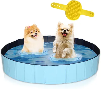 Produktbild von Hundepool faltbar, Ø160x30 cm, PVC, mit Antirutschbeschichtung, für Garten und Balkon