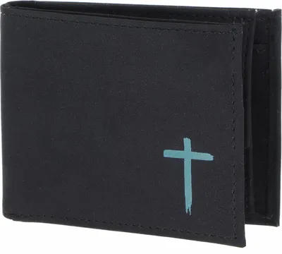Produktbild von oxmox Geldbörse New Cryptan RFID Protect Pocketbörse Freedom Cross Print Cyan Black schwarz